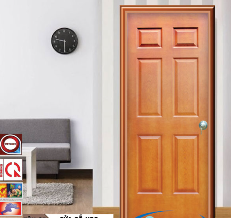 Cửa phòng ngủ gỗ công nghiệp Juno sofa HDF 6A - màu ván tùy chọn