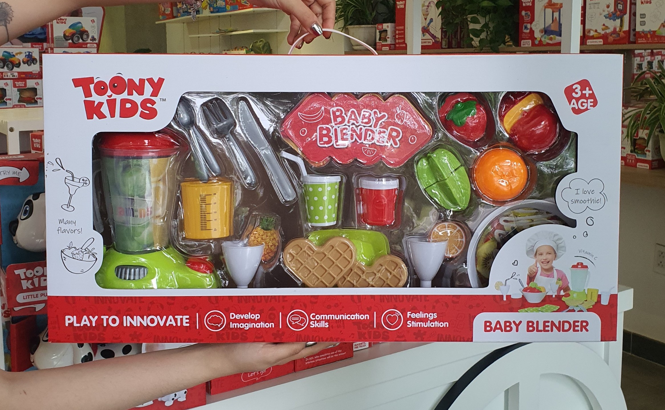 Đồ Chơi Nấu Ăn Bộ Máy Xay Hoa Quả TOONYKIDS - Đồ Chơi Nhà Bếp Cho Bé - Baby Blender TN075 [Tặng Kèm Sticker]