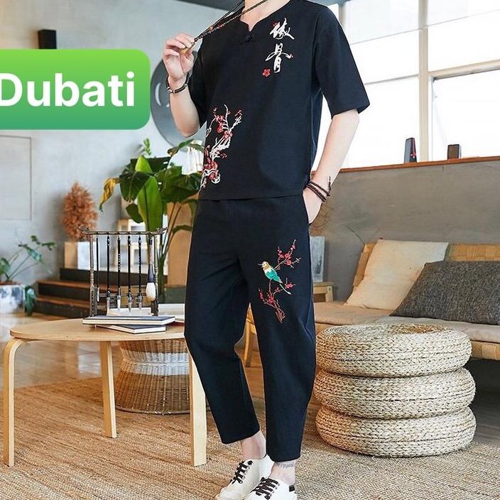 ĐỒ BỘ THỂ THAO HOA ĐÀO, ĐỒ BỘ THỂ THAO NAM, CHẤT VẢI MỀM MỊN THOÁNG MÁT SANG CHẢNH NEW- DUBATI FASHION