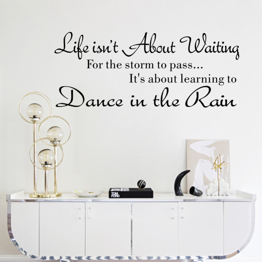 Decal dán tường Dance in the rain (25 x 58 cm)