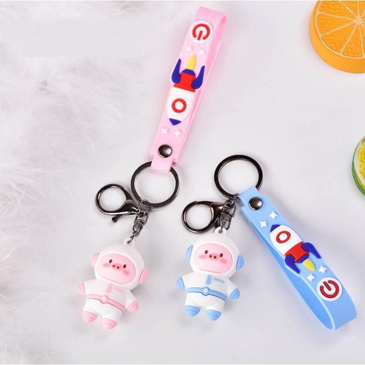 KHO-HN * Búp bê heo hồng phi hành gia cho các bạn trang trí móc khóa, dán Jibbitz, DIY
