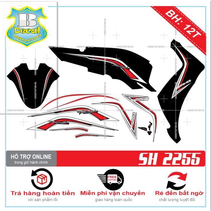 TEM XE SH 2029 AMG DÁN XE ĐEN