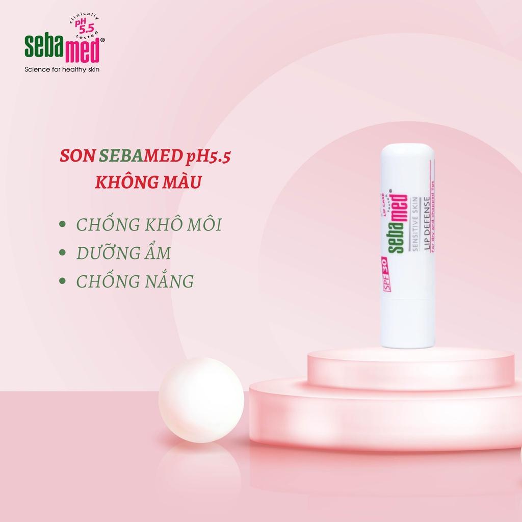 Son dưỡng bảo vệ, chống khô và chống nứt môi Sebamed Sensitive Skin Lip Defense không màu 4.8g