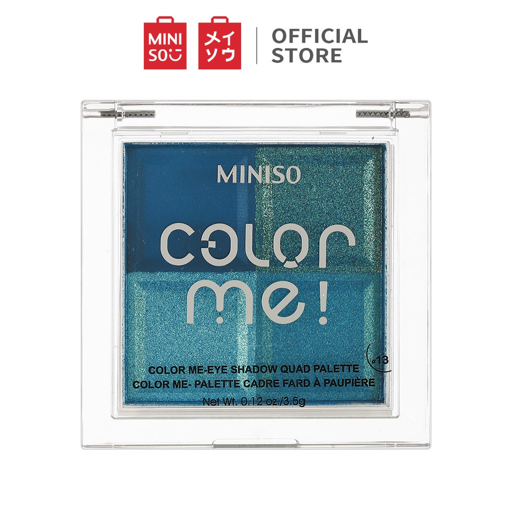 Phấn mắt Miniso Color Me-EYE SHADOW QUAD PALETTE 3.5g (Xanh)