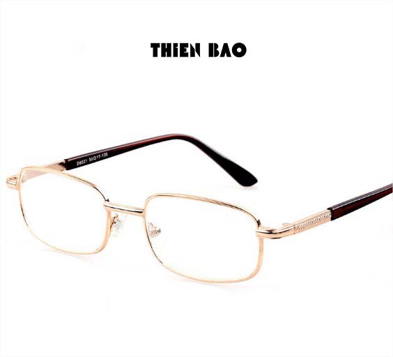 Kính lão thị, viễn thị Nam nữ trung niên tròng Thủy tinh chống xước KVN16 hàng đẹp toàn viền vàng GOLD  loại I