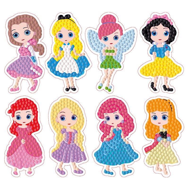 Set 12 hình đính đá sticker cho bé
