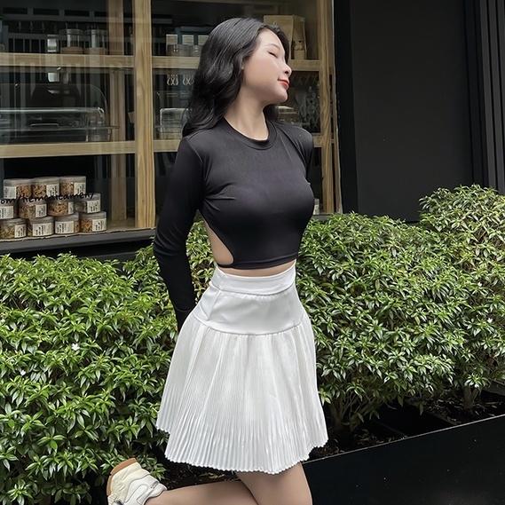 BBSTORE'S Áo Thun Tay Dài Hở Lưng -A1045