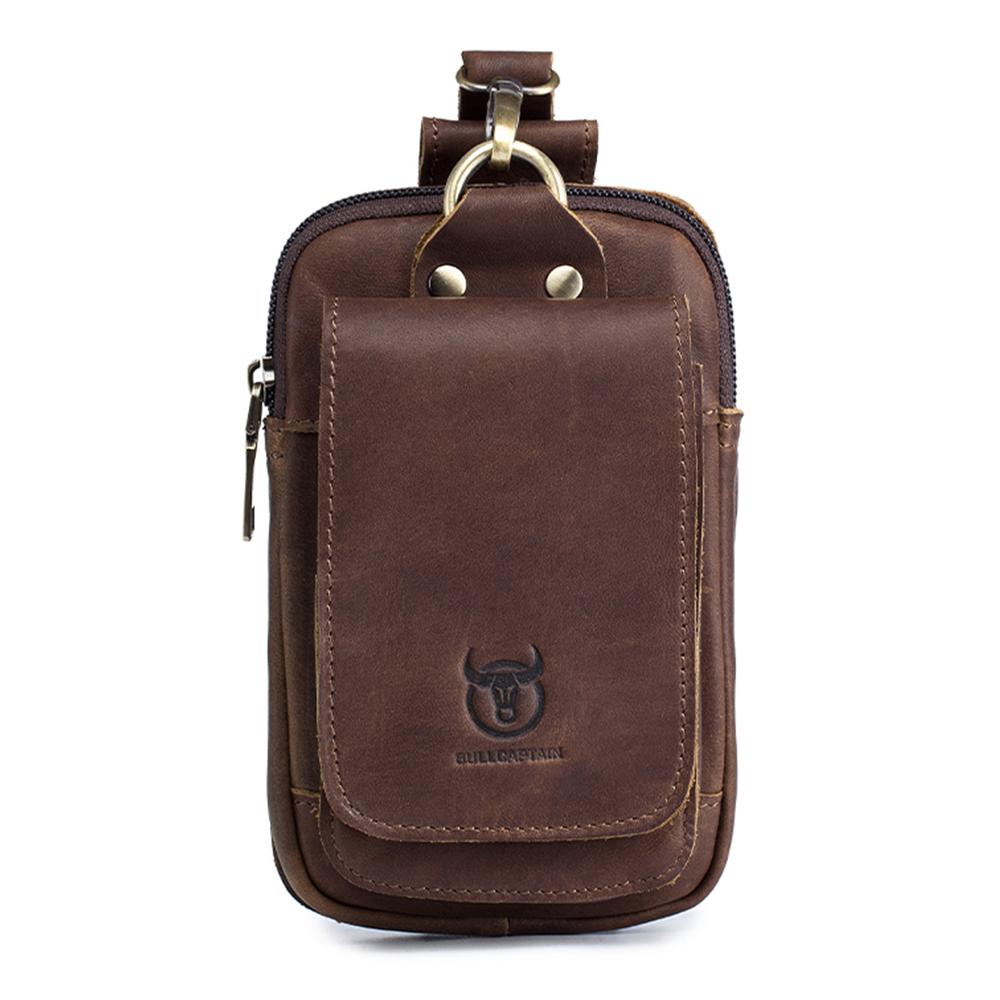 Túi Da Đựng Điện Thoại Móc Thắt Lưng Nằm Dọc Tiện Dụng Bullcaptain