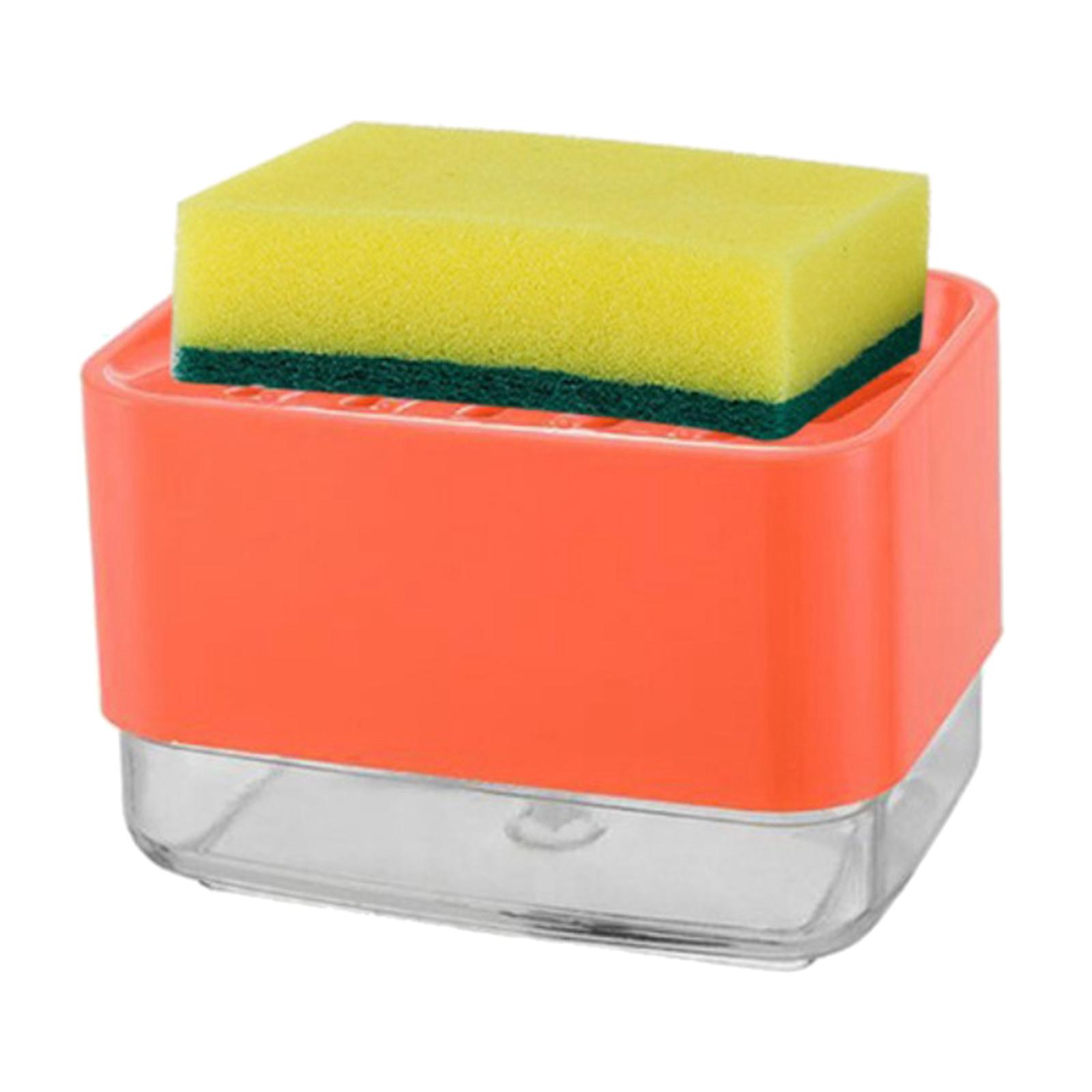 Kitchen Soap Dispenser with Drainage Sponge Holder Soap Caddy Box