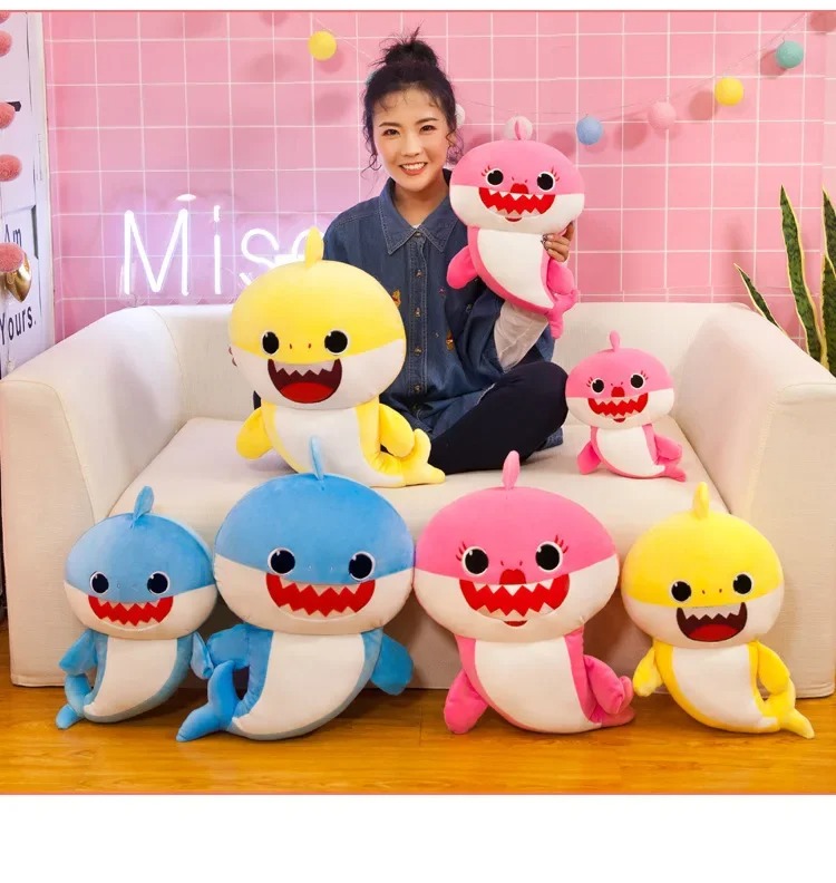 Thú nhồi bông cá mập baby shark đáng yêu - Size 30cm - Quà tặng gấu cá mập baby shark nhồi bông dễ thương - Gối ôm mềm mịn cho bé