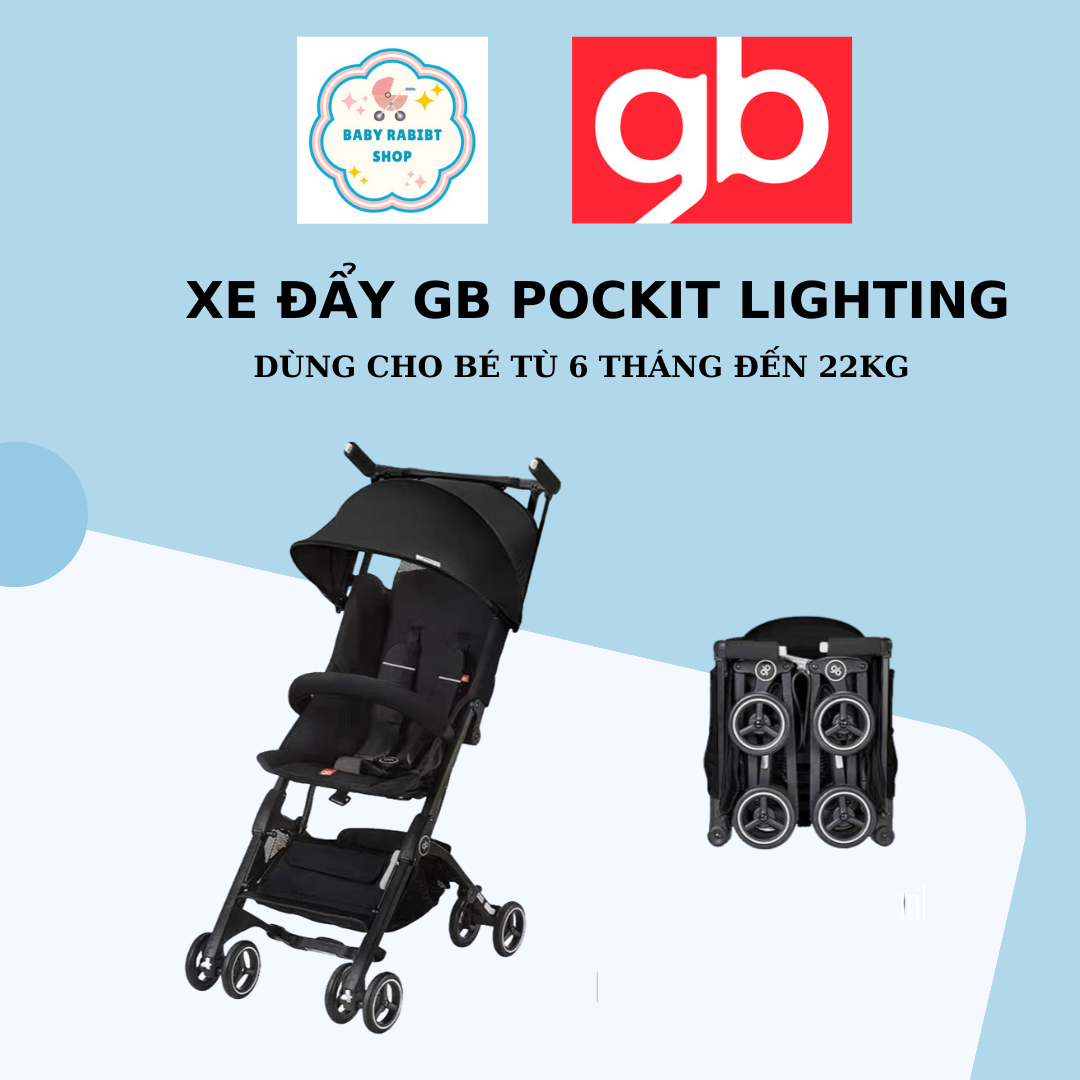 Xe đẩy du lịch gấp gọn GB Pockit Lighting 2023