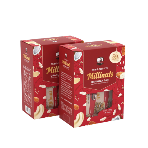 Thanh ngũ cốc dinh dưỡng Granola Bar Millinuts [Eat Clean]