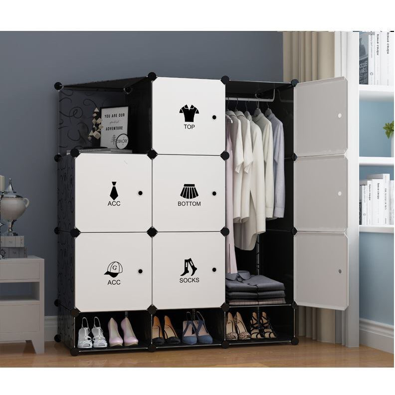 Tủ nhựa ghép 9 ô 3 ô giày