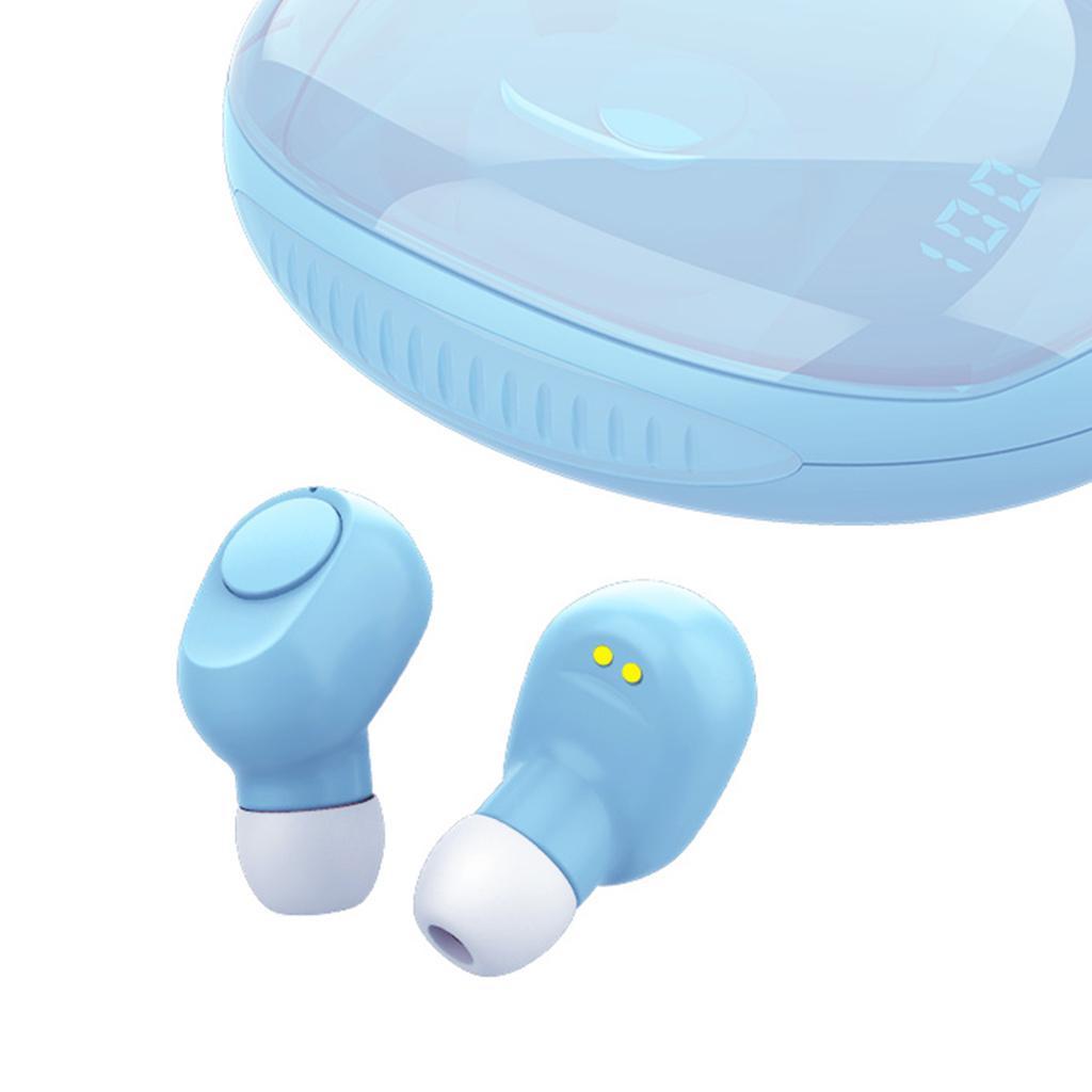 True Wireless Bluetooth Earphones Headphones w/Charging Case Blue