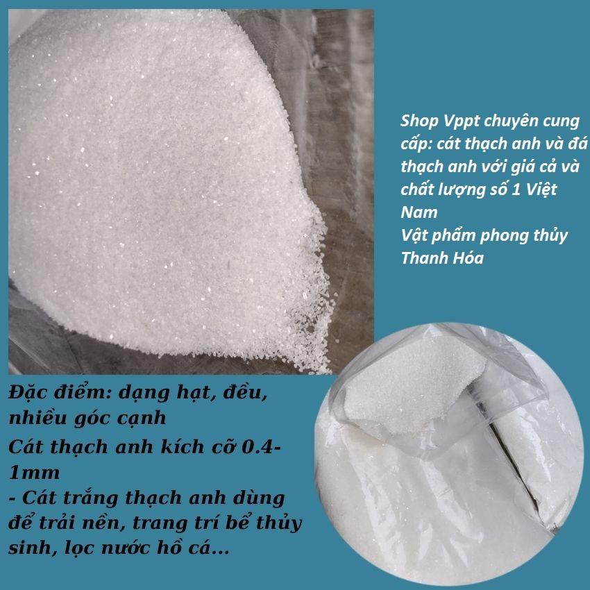 Cát Thạch Anh Trắng Chuyên Dùng để Trải Nền, Trang Trí Hồ Cá và Lọc Cặn