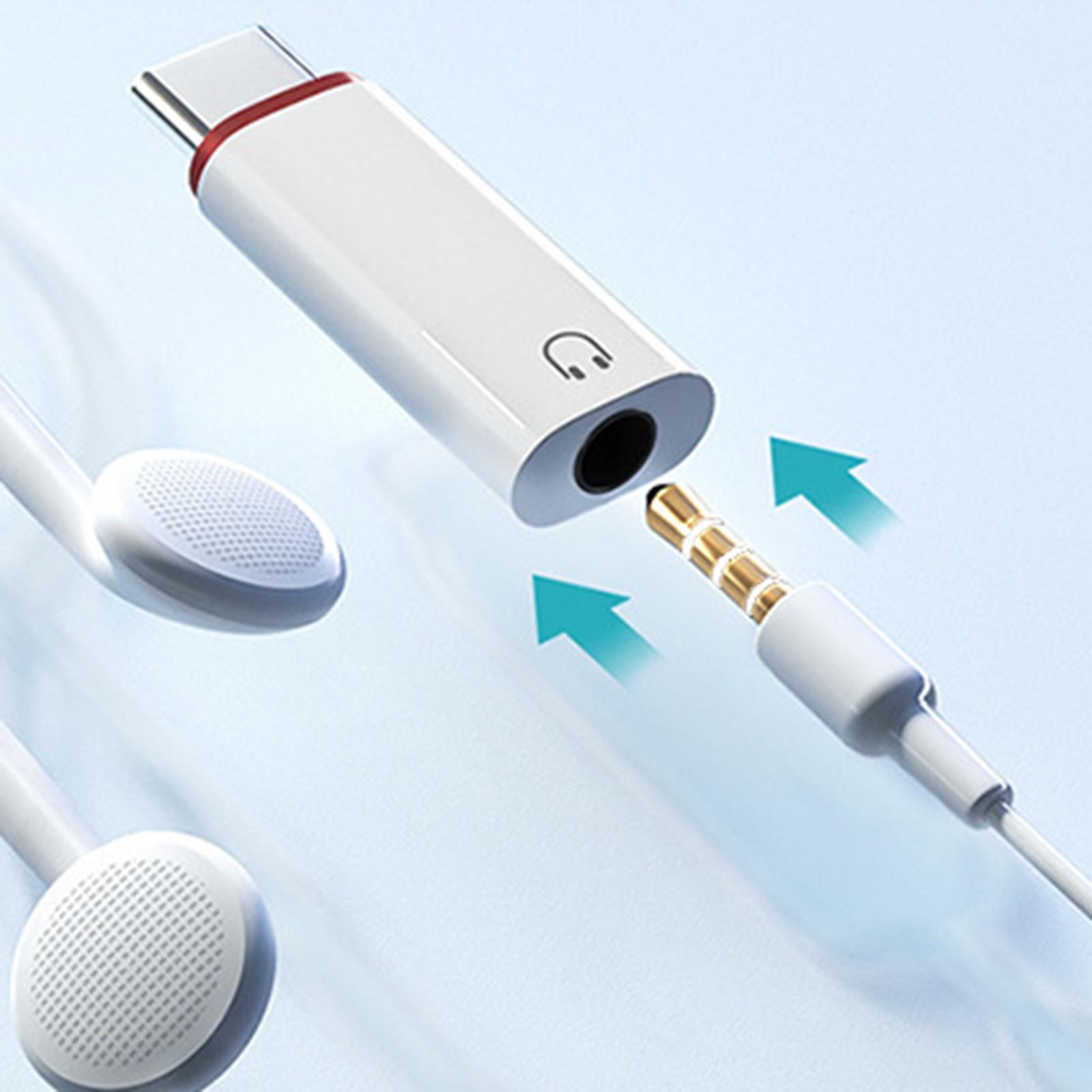 Type C to 3.5mm Audio Adapter Headphone Adapter for Smartphones Stereo