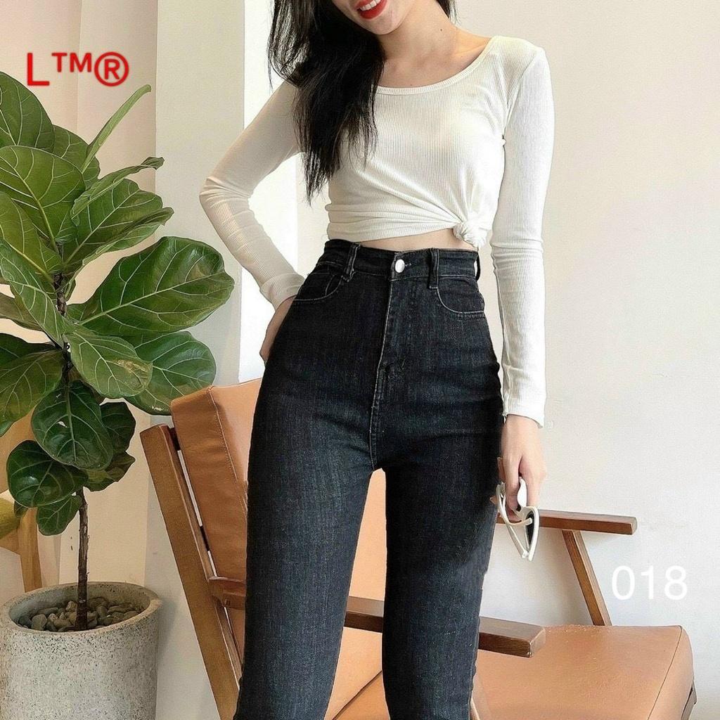 Quần jean đen 9 tấc Tua Lai, đen muối tiêu dành cho Bigsize, LƯNG CAO, CO DÃN MẠNH 4073