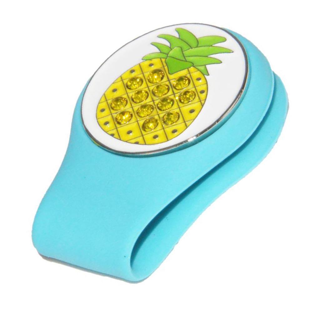 2x Golf Ball Marker Silicone Hat Clips with Detachable Pattern Plate