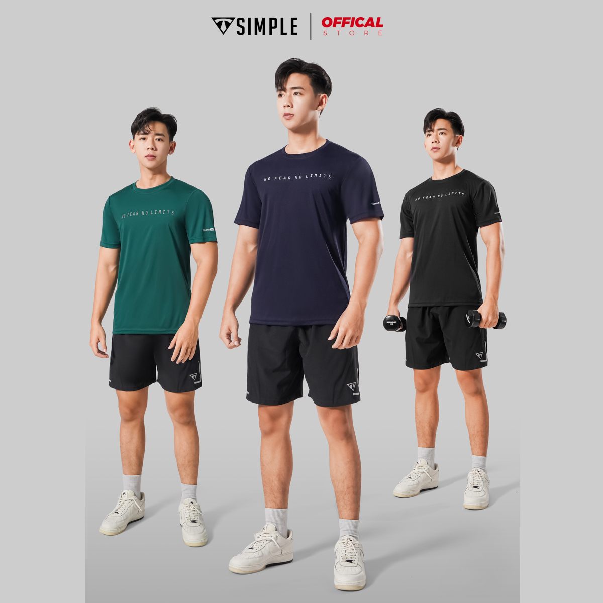 Áo Thể Thao Nam TSIMPLE cổ tròn tay ngắn tập gym vải thun lạnh thoáng mát co giãn chuẩn form MSSAHP4