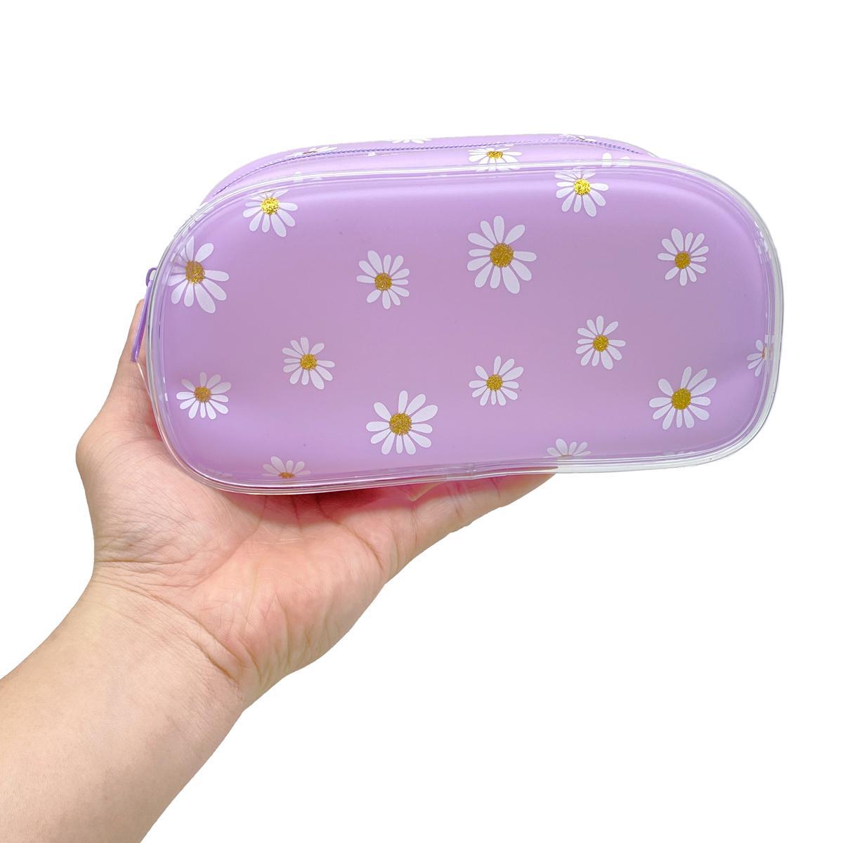 Bóp Viết Nhựa Hoa Cúc Tím - AGLQ230007