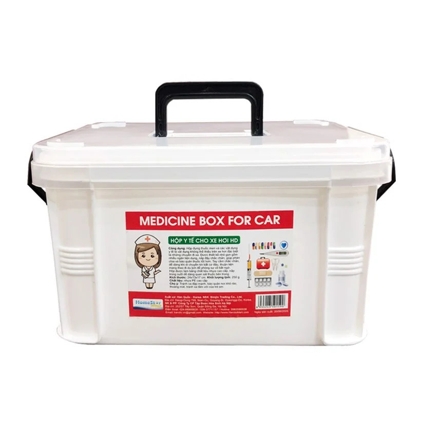 Hộp nhựa đựng đồ y tế đồ Nail mỹ phẩm gia đình đa năng (Cỡ nhỏ 24x17x13cm)