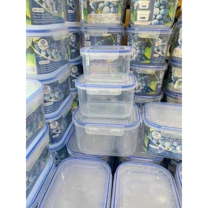 SÉT 3 HỘP NHỰA ĐỰNG THỰC PHẨM VIỆT NHẬT