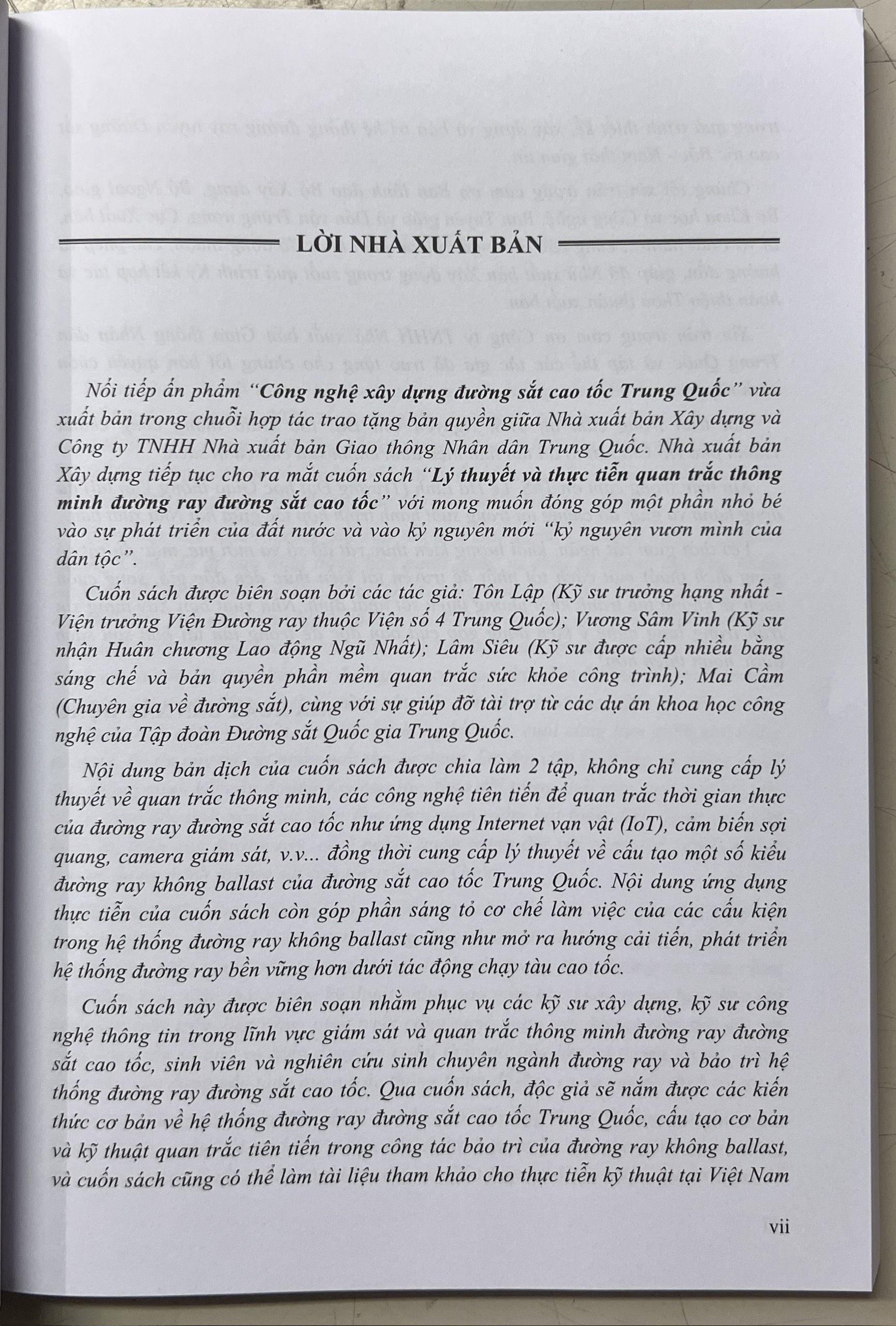 Sách - Lý Thuyết Và Thực Tiễn Quan Trắc Thông Minh Đường Ray Đường Sắt Cao Tốc (Tập 2)