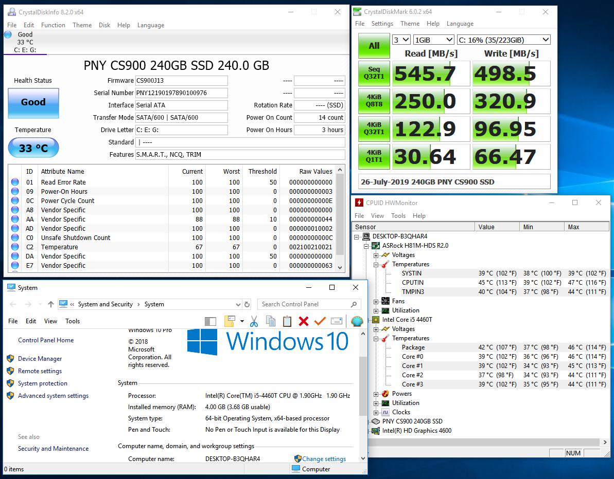 Ổ CỨNG SSD PNY CS900 240gb - Hàng Chính Hãng