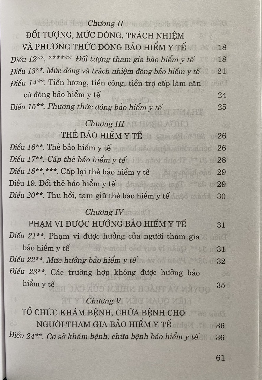 Luật Bảo Hiểm Y Tế Năm 2008 ( Sửa đổi, bổ sung năm 2013, 2014, 2015, 2018, 2020,2023 )