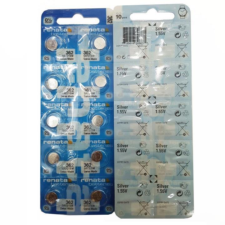 Pin đồng hồ Thụy Sỹ RENATA 362 / SR721SW oxit bạc Made in Swiss CHÍNH HÃNG