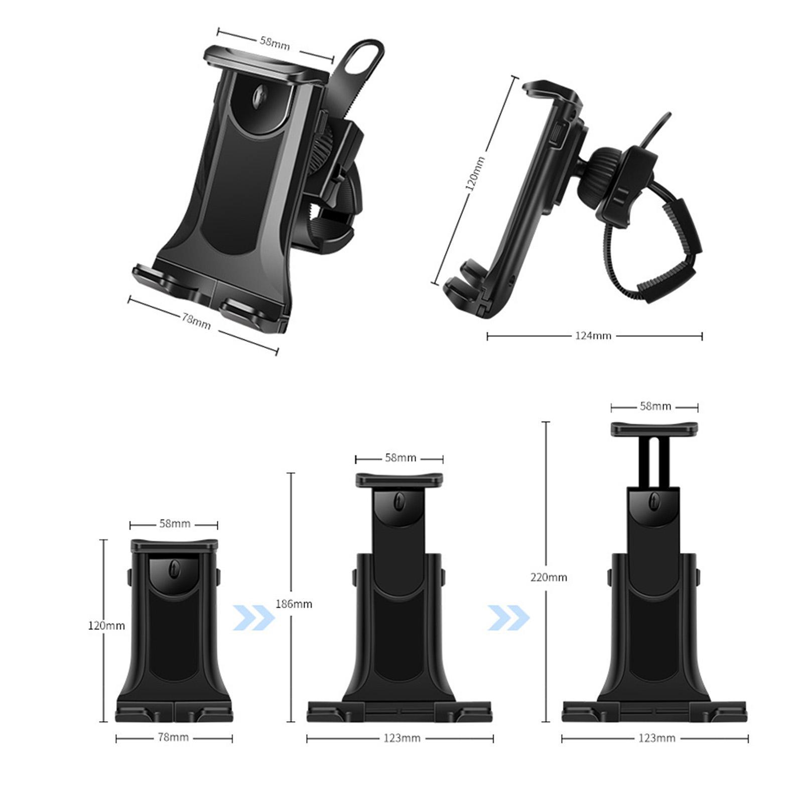 Bike Phone Mount Bracket 360 Degree Rotatable Stable for Outdoor Cell Phone