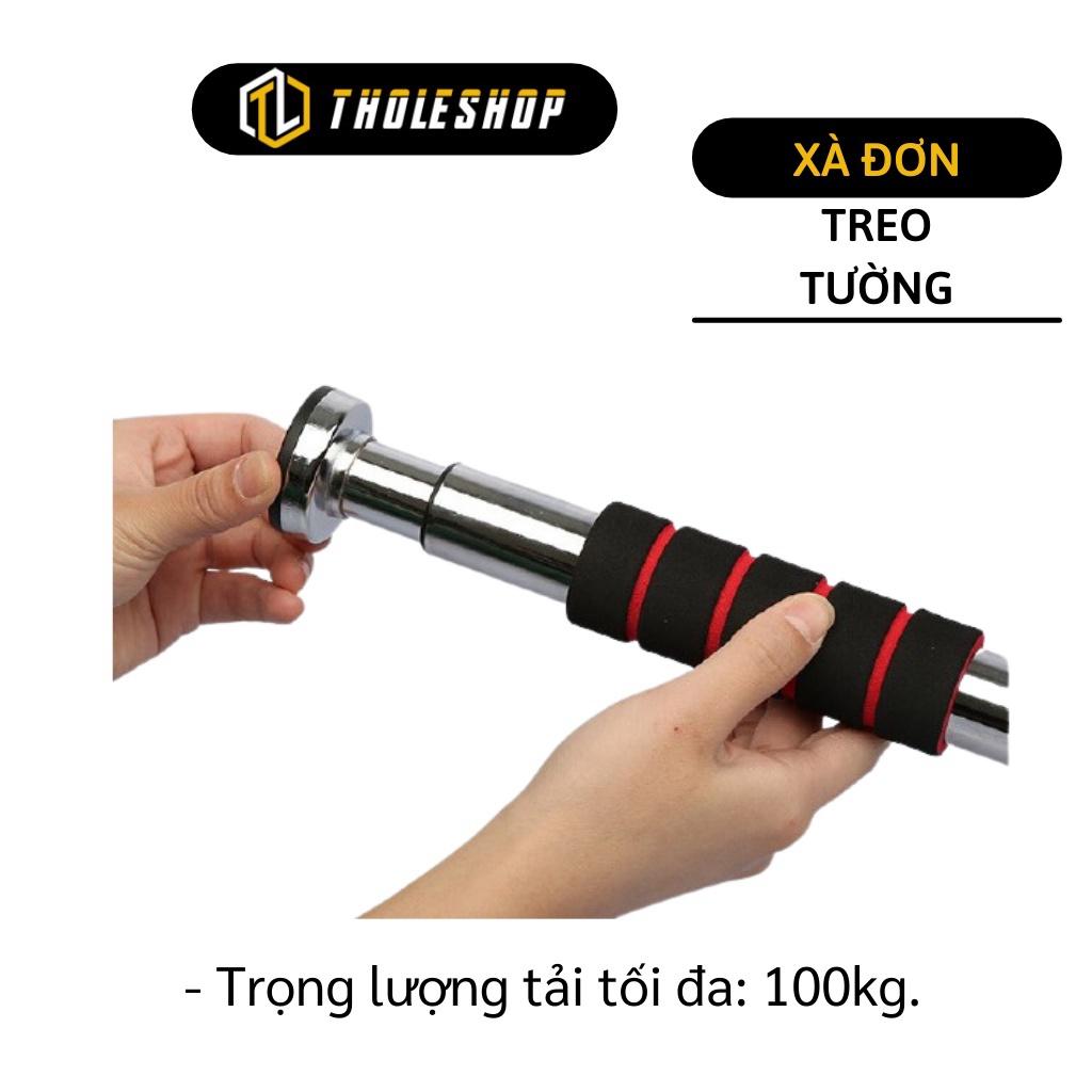 Xà đơn treo tường INOX - Dụng cụ tập thể dục tại nhà 115cm điều chỉnh kích thước linh hoạt 1814