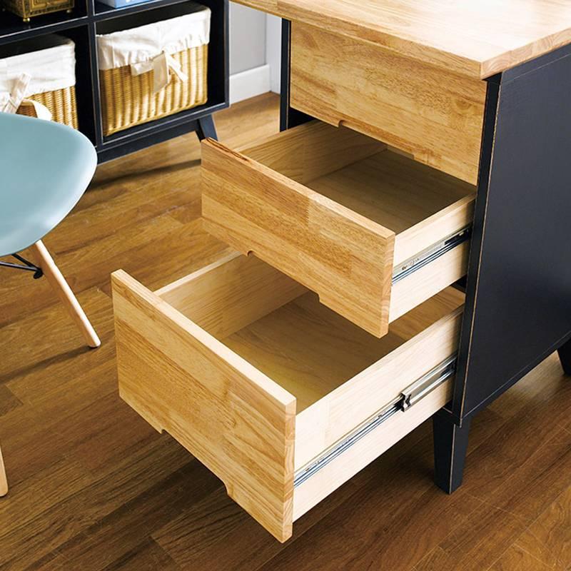 Bộ Bàn Liền Kệ Sách NB-Blue Gỗ Tự Nhiên Ibie OTDBNBBR - Xanh