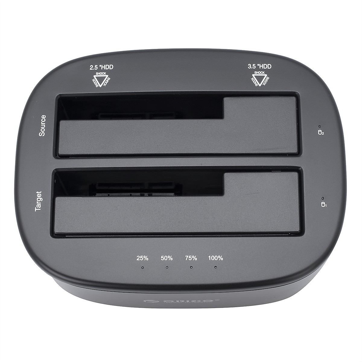 Đế cắm ổ cứng đôi kết nối chuẩn 3.0 Orico 6228US3 - Dock ổ cứng 2,5" và 3,5" HDD/SSD - Hàng Nhập Khẩu