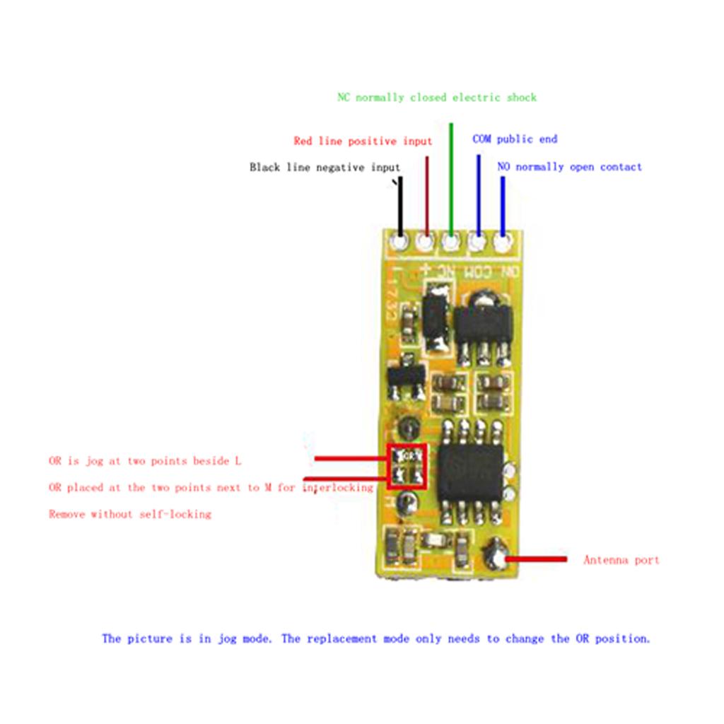 433MHz 1CH Wireless RF Remote Control Switch Receiver Module 3V-5V-12V-36V