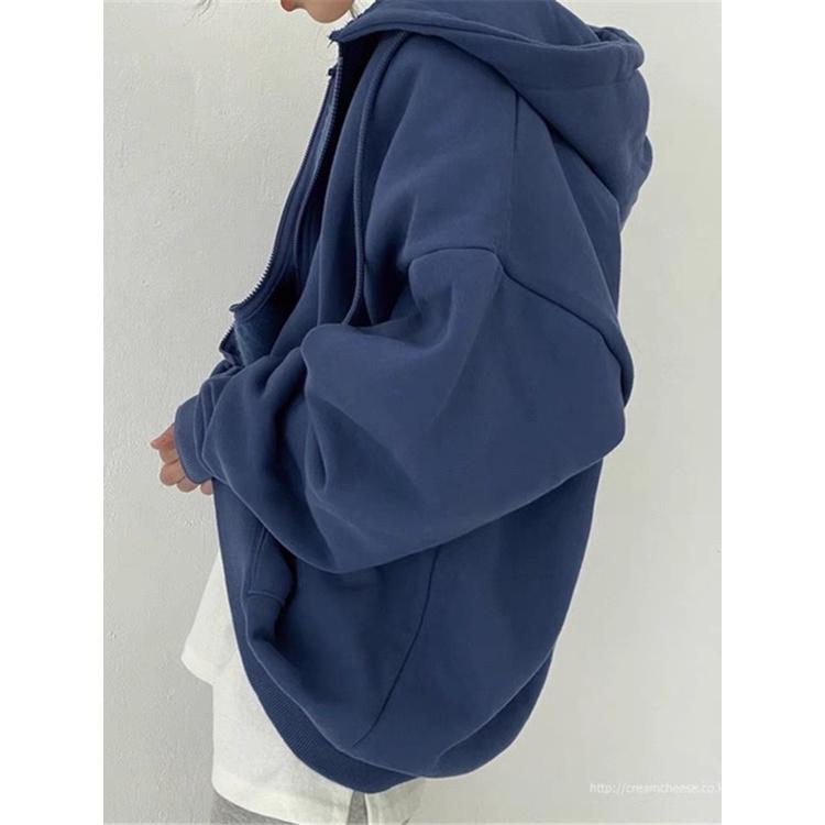 Áo Khoác Nỉ Trơn HOODIE ZIP Unisex Nam Nữ Unisex