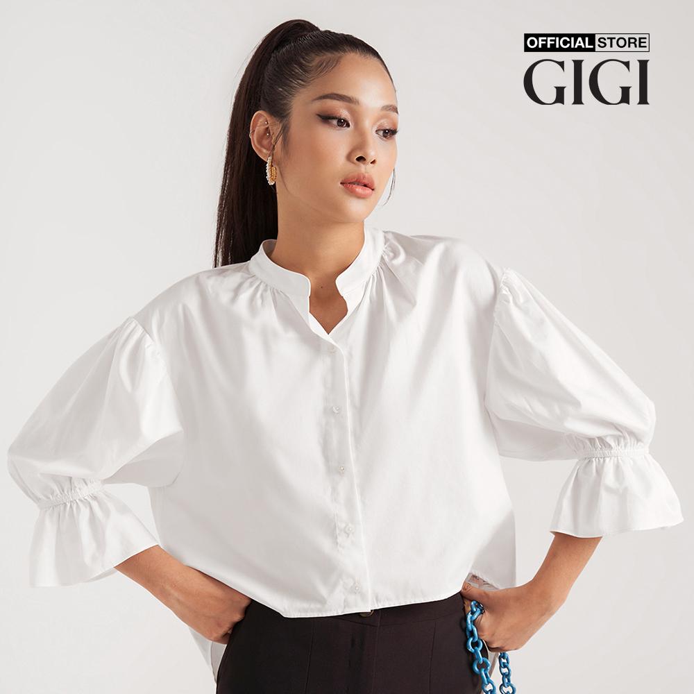 GIGI - Áo sơ mi nữ phom suông cổ trụ hiện đại G1107T221275