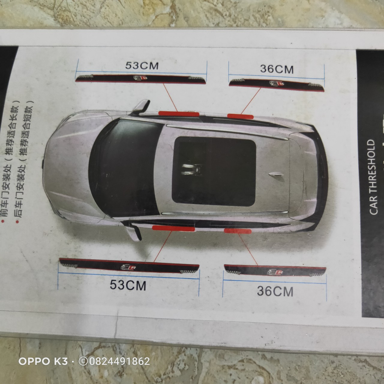 Bộ 5 món nẹp cao su chống trầy xước bậc lên xuống và nẹp cốp ô tô hãng sport Model 2020