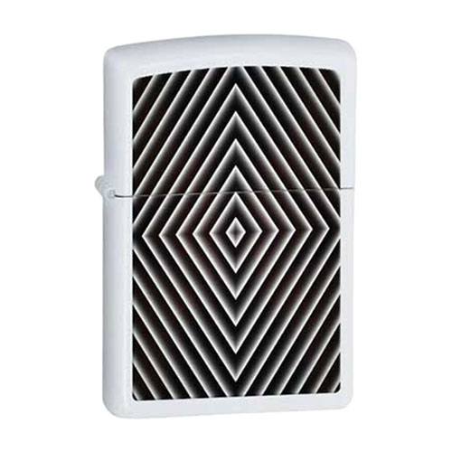 Bật Lửa Zippo 28039 - Bật Lửa Zippo Geometric White Matte