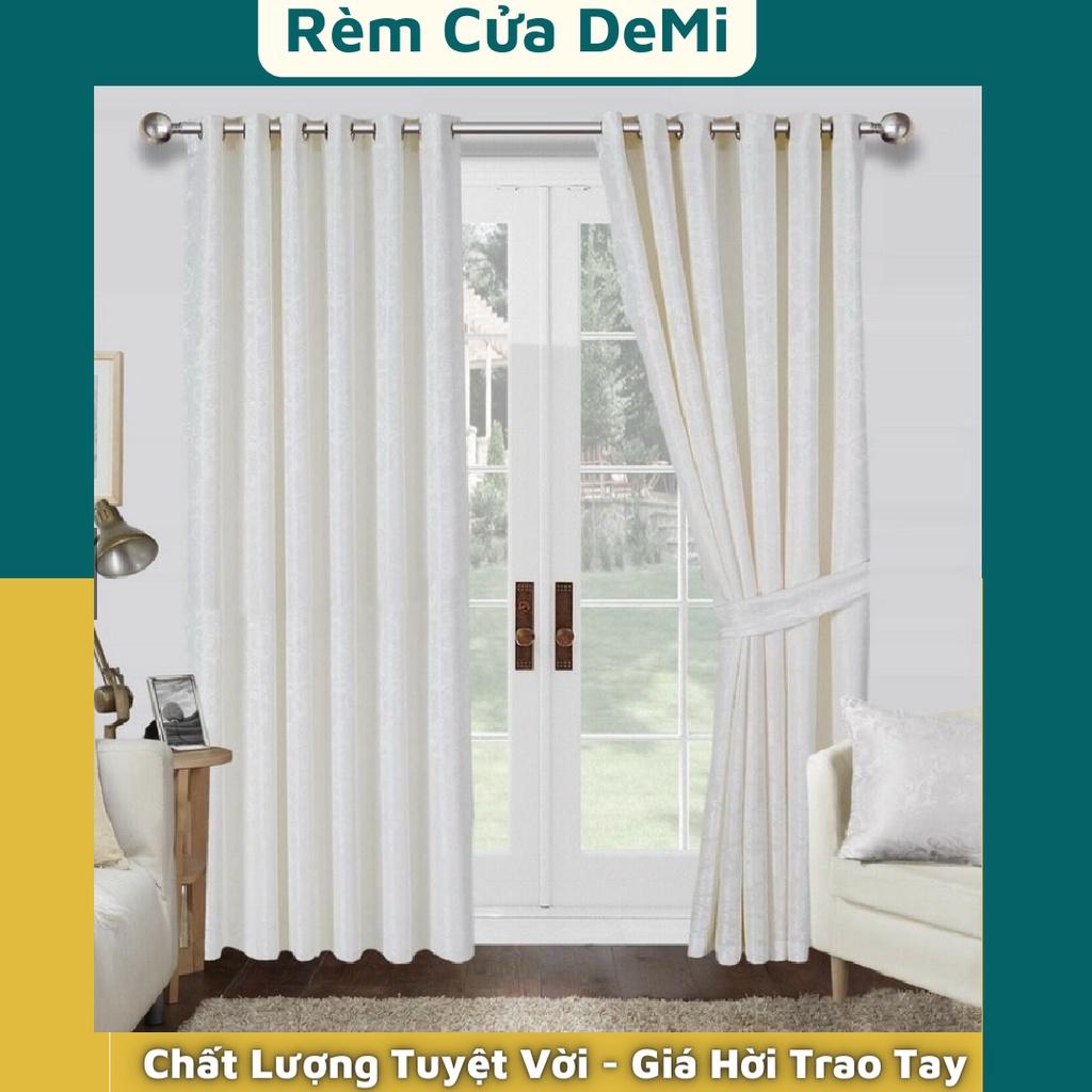 Rèm cửa sổ rèm vải GẤM MÀU TRẮNG TINH TẾ - BEST SELLER Chọn hoa văn ở ghi chú!