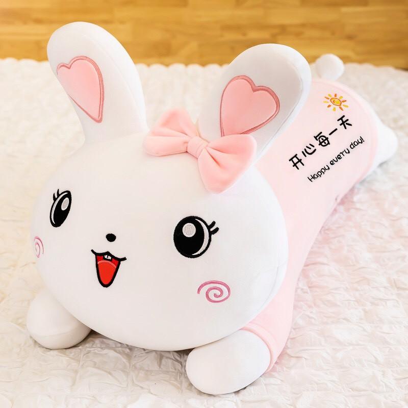 Gấu Bông Thỏ Nằm Đầu Nơ Siêu Cưng - Hàng Nhập Giá Tốt Size 1m3