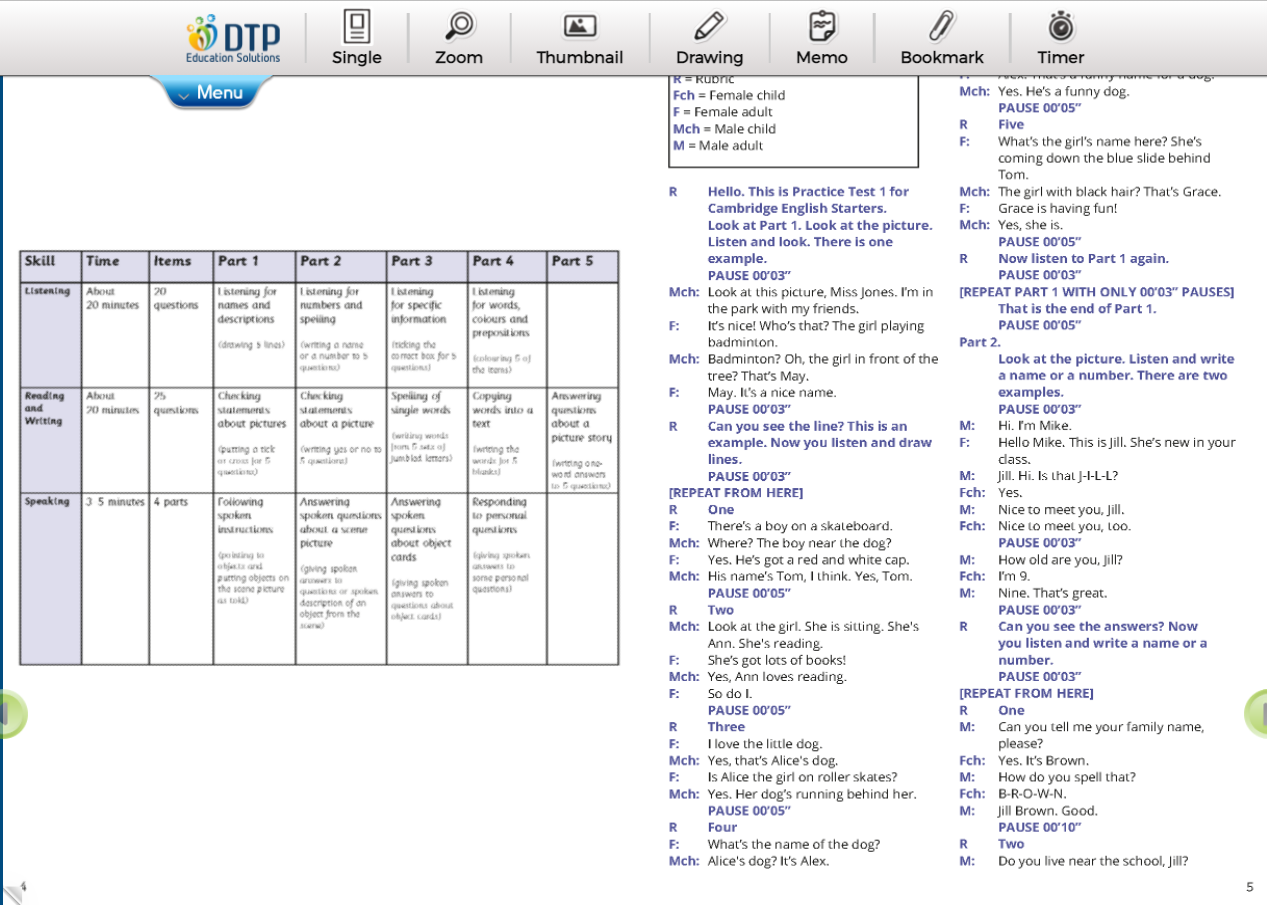 CYLET Practice Tests Pre A1 Starters Sách giáo viên điện tử