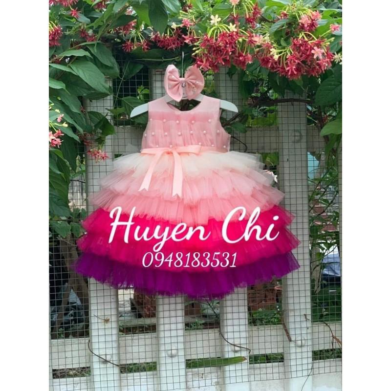 VÁY THIẾT KẾ CẦU VỒNG Hồng Cẩm Nổi bật / Tặng kèm phụ kiện