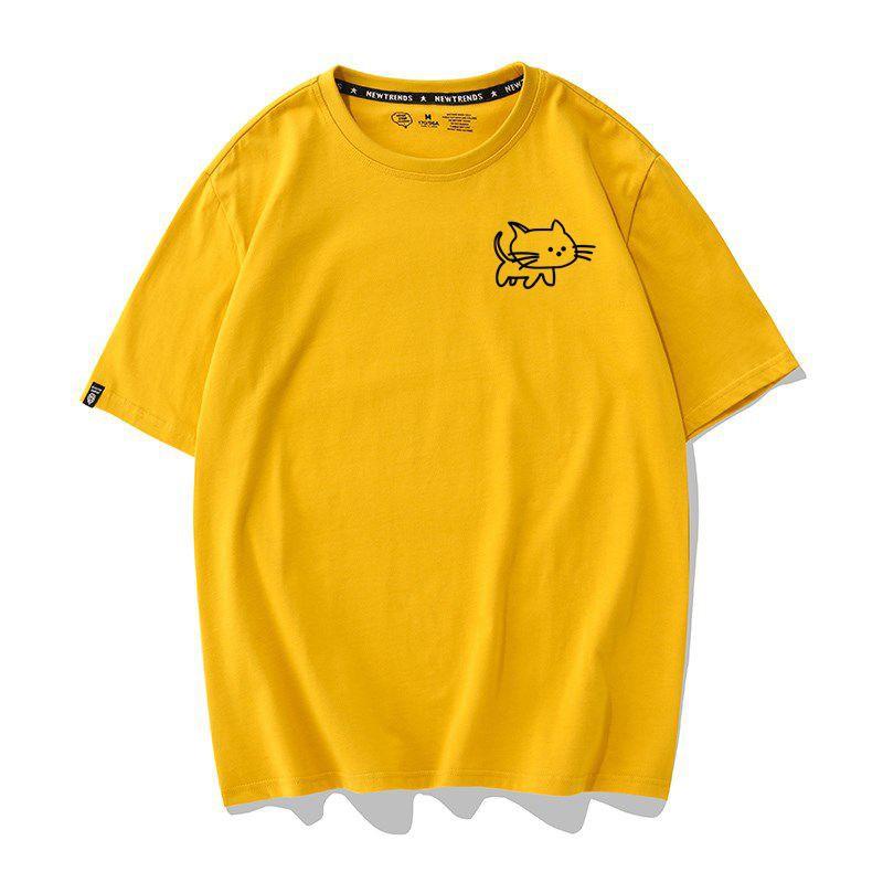 Áo Thun Nữ Tay Ngắn Hình Icon Mèo Nhiều Màu - Unisex - Cotton - Mã AT018
