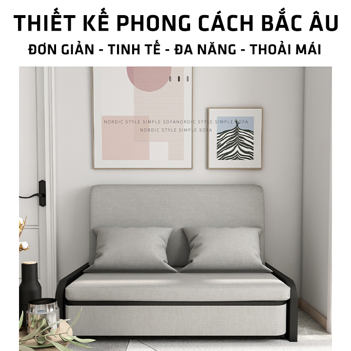 Ghế Sofa Giường Gấp Gọn Đa Năng , Sofa Giường Gấp Gọn Nghỉ Trưa Phù Hợp Nhà Chung Cư Diện Tích Hẹp