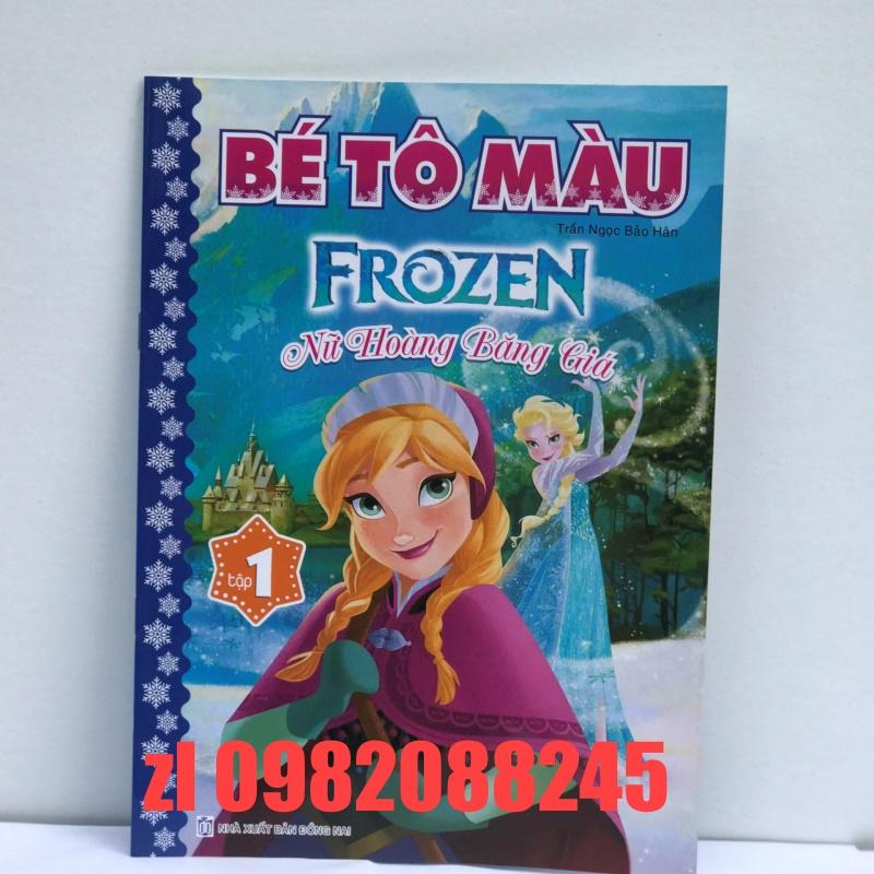Set 4 c tập/ vở bé tô màu nữ hoàng băng giá