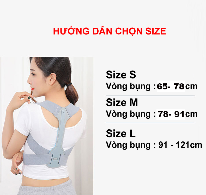 Đai Chống Gù Lưng Nam Nũ Có Nẹp Dành Cho Dân Văn Phòng miDoctor mi04