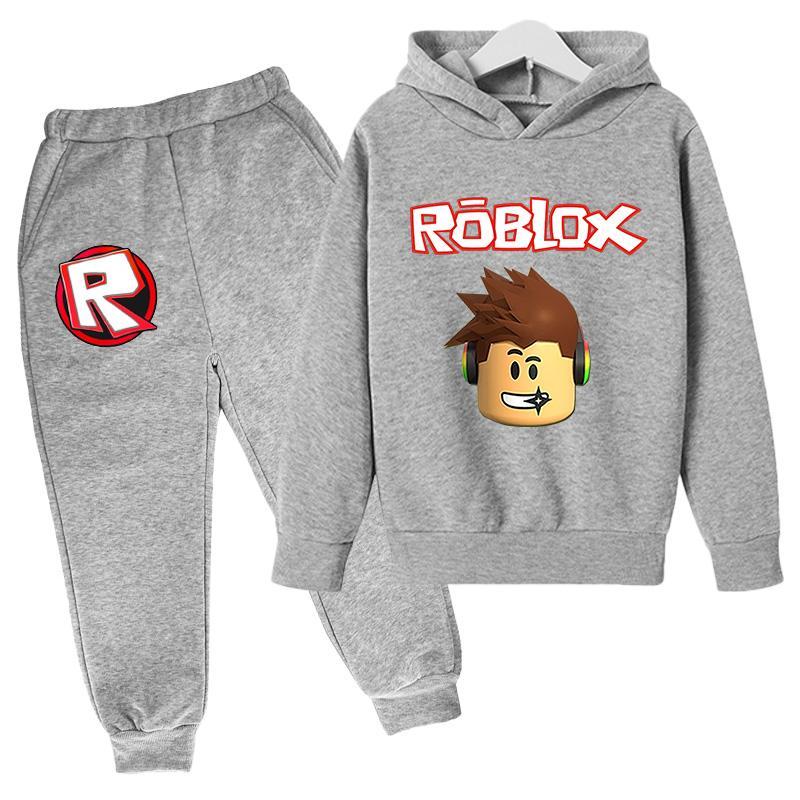 Trẻ Em Áo Hoodie Robloxing Nữ Sinh Áo Nỉ Bé Trai Áo Bóng Đá Hoạt Hình In Hình Cotton Xuân Thu 4T-14T Trò Chơi