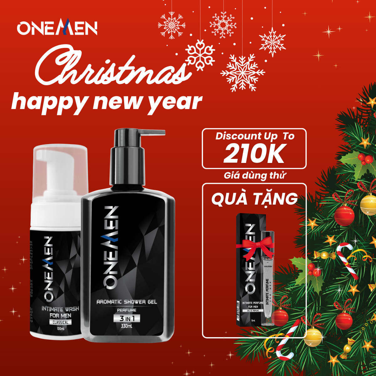 Combo Bán Chạy: Bọt Vệ Sinh Nam + Sữa Tắm Gội Hương Nước Hoa 3IN1 ONEMEN