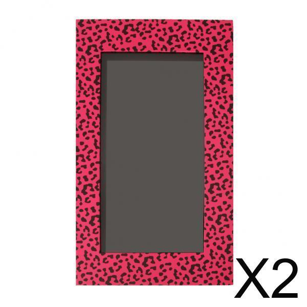 2xEmpty Magnetic Eyeshadow Palette Makeup Cosmetic DIY Palette Pink Leopard